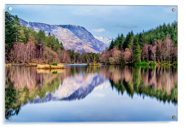 Glencoe Lochan Scotland Acrylic by John Frid