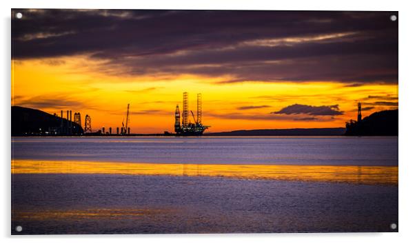 Cromarty Firth Sunrise Acrylic by John Frid