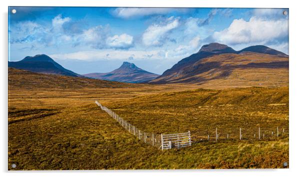 Inverpolly Mountains Acrylic by John Frid