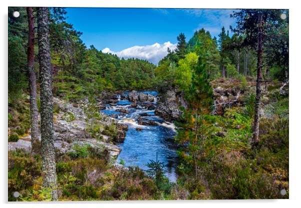 Blackwater River - Scottish Highlands Acrylic by John Frid