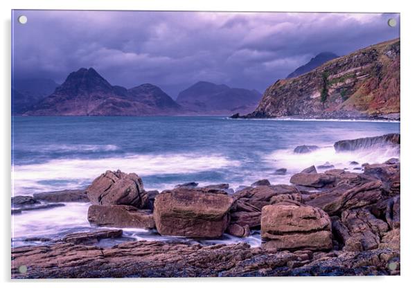 View from Elgol Beach Acrylic by John Frid