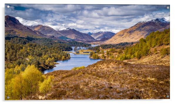 Loch Affric and the Mountains of Kintail Acrylic by John Frid