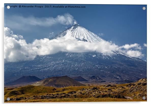 Volcano Klyuchevskaya Sopka in Kamchatka Acrylic by Alexander Piragis