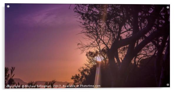 A Magenta Sunset Acrylic by Michael Billingham