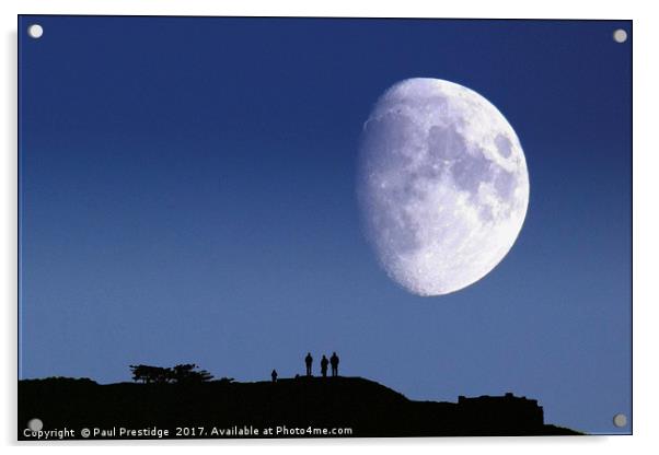 Moonwatchers Acrylic by Paul F Prestidge