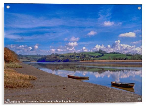 River Tamar at Halton Quay Acrylic by Paul F Prestidge