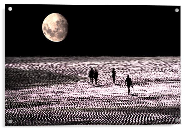 Mystical Moon Walkers Acrylic by Paul F Prestidge