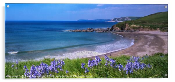 Challaborough Beach, South Devon Acrylic by Paul F Prestidge