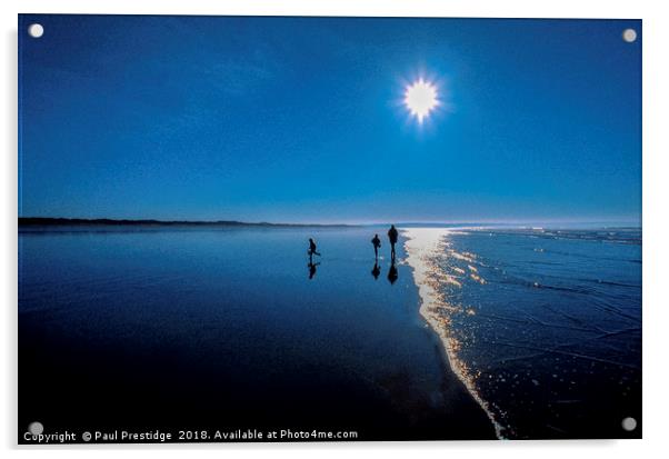 Saunton Sands Contre-Jour Acrylic by Paul F Prestidge
