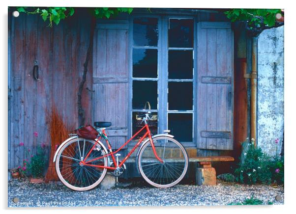 French Cycle Acrylic by Paul F Prestidge