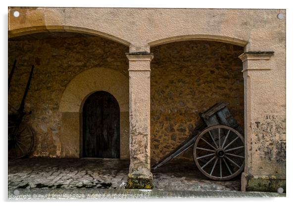 An Old Mallorcan Farm Doorway, Digital Art Acrylic by Paul F Prestidge