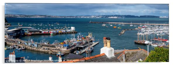 Torbay Panorama Acrylic by Paul F Prestidge