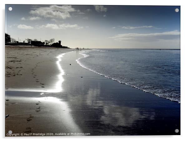 Exmouth Beach in the Morning Acrylic by Paul F Prestidge