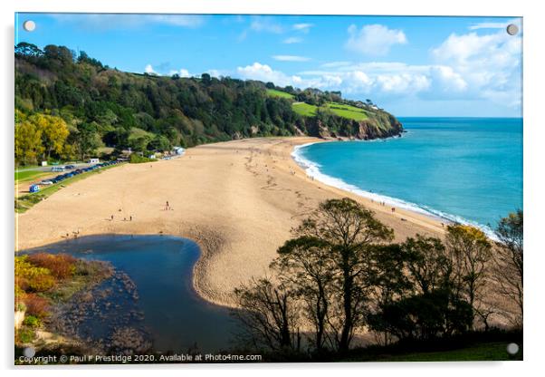 Blackpool Sands in October Acrylic by Paul F Prestidge