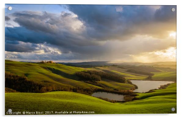 Tuscany countryside Acrylic by Marco Bicci