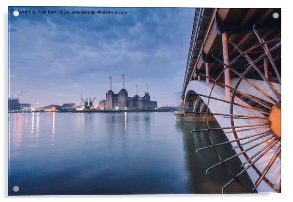 Early morning at Battersea Power Station in London Acrylic by Alan Barr