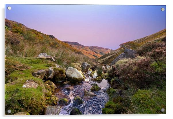 Peak District Evening Acrylic by Alan Barr