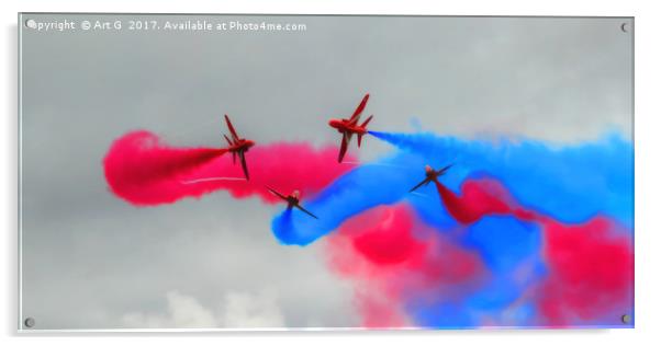 Red Arrows HDR Painting Acrylic by Art G
