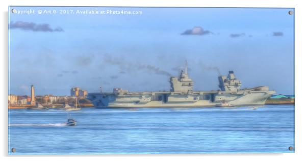 HMS Queen Elizabeth  Acrylic by Art G