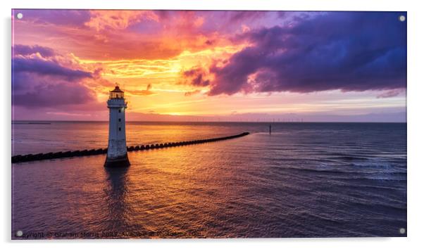 New Brighton Lighthouse  Acrylic by Graham Morris