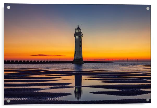 New Brighton Sunset Acrylic by Graham Morris