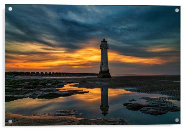 New Brighton Sunset  Acrylic by Graham Morris