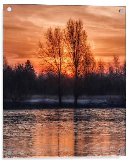 Winter Dawn Acrylic by Nick Lukey