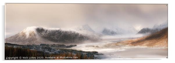 Scottish highlands in winter Acrylic by Nick Lukey