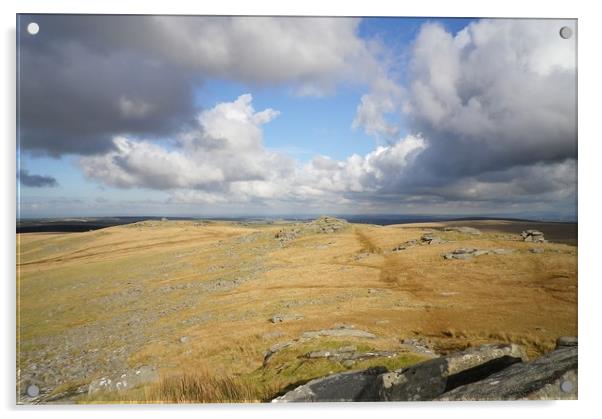 Clouds Over Bodmin Moor Acrylic by Richard Brookes