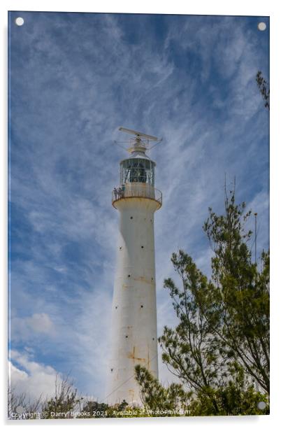 Old Lighthouse in Bermuda Acrylic by Darryl Brooks