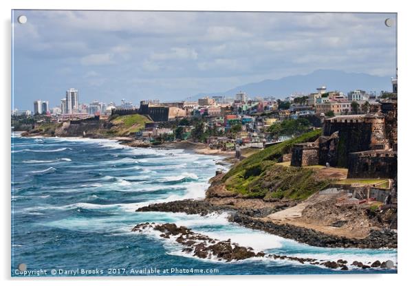 Rocky Coast of Puerto Rico Acrylic by Darryl Brooks