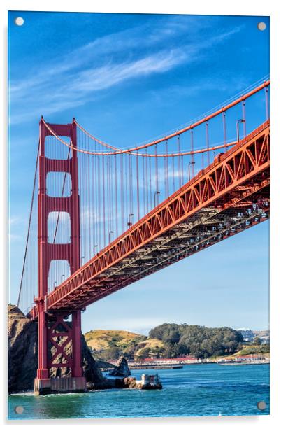 Tower on Golden Gate Bridge Acrylic by Darryl Brooks