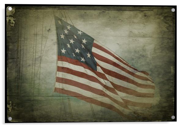 Fifteen Star Flag Acrylic by Darryl Brooks