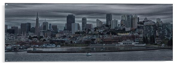 Grey San Francisco Day Acrylic by Darryl Brooks