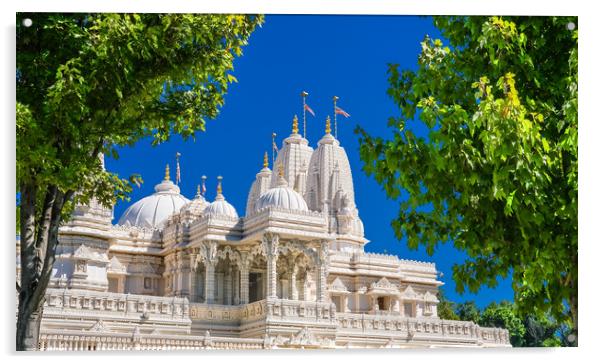 BAPS Shri Swaminarayan Mandir Acrylic by Darryl Brooks