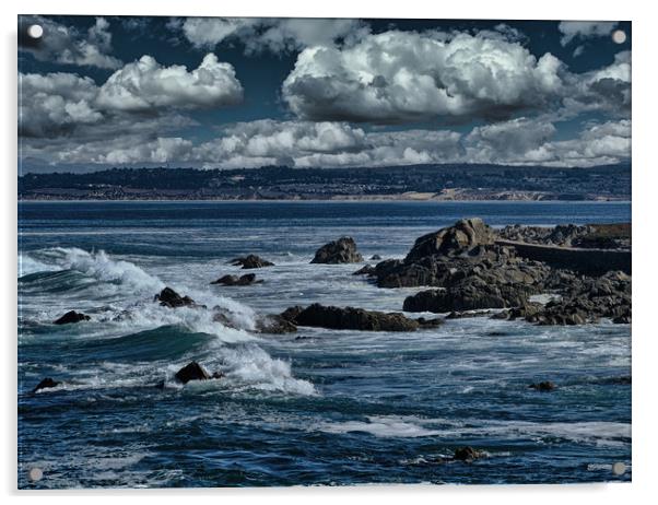 Dramatic Sea and Sky Acrylic by Darryl Brooks