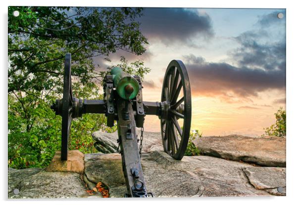 Cannon into Sunrise Acrylic by Darryl Brooks