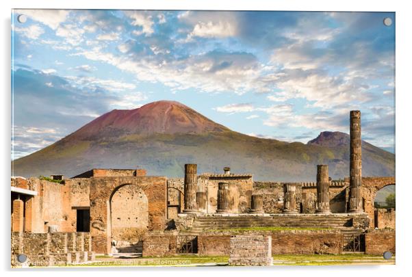 Vesuvius and Pompeii Acrylic by Darryl Brooks