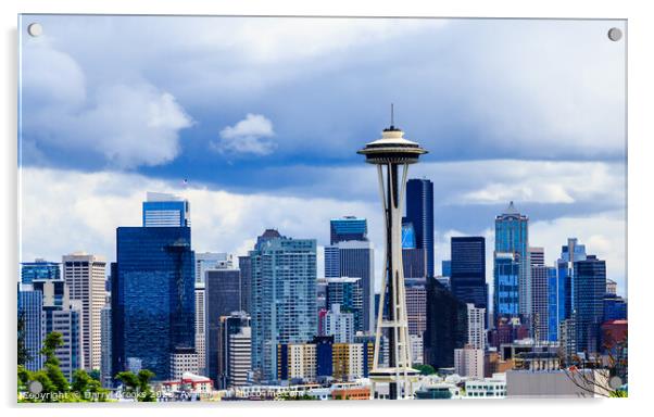 Seattle Skyline Acrylic by Darryl Brooks