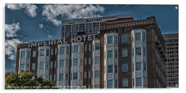 Old and New Hotel Acrylic by Darryl Brooks