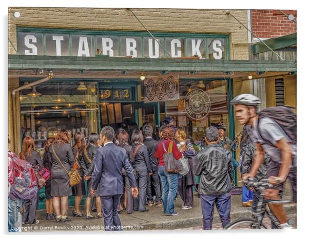 Original Starbucks Acrylic by Darryl Brooks