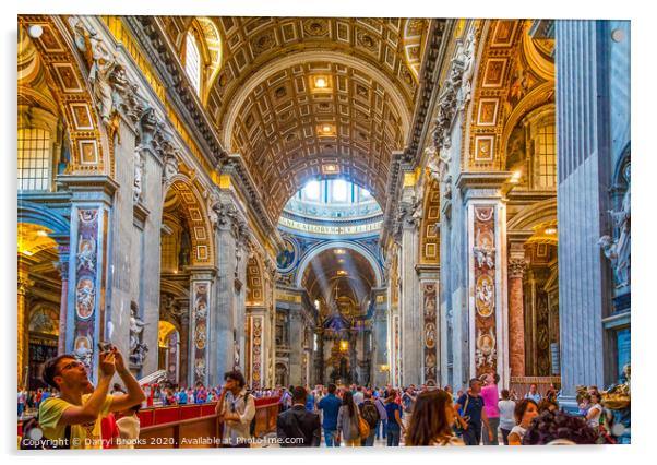 St Peters Basilica Acrylic by Darryl Brooks