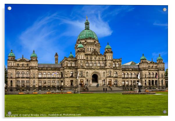 Victoria Government Building Acrylic by Darryl Brooks