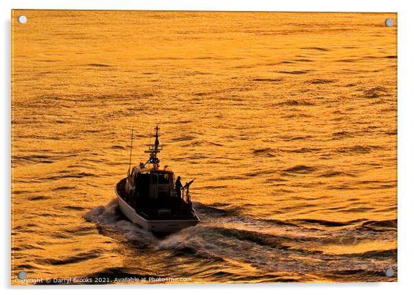 Coast Guard at Dusk Acrylic by Darryl Brooks