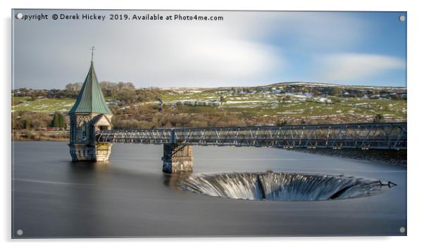 Pontsticill Reservoir Spillway Acrylic by Derek Hickey