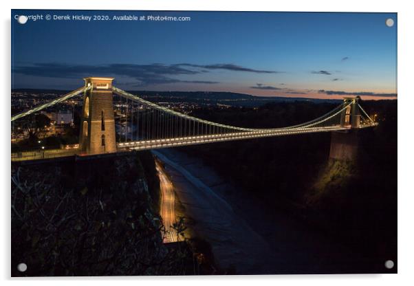 Clifton Suspension Bridge Acrylic by Derek Hickey