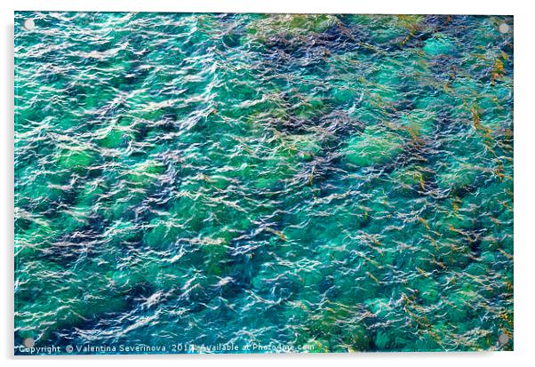 Ocean water texture. Acrylic by Valentina Severinova