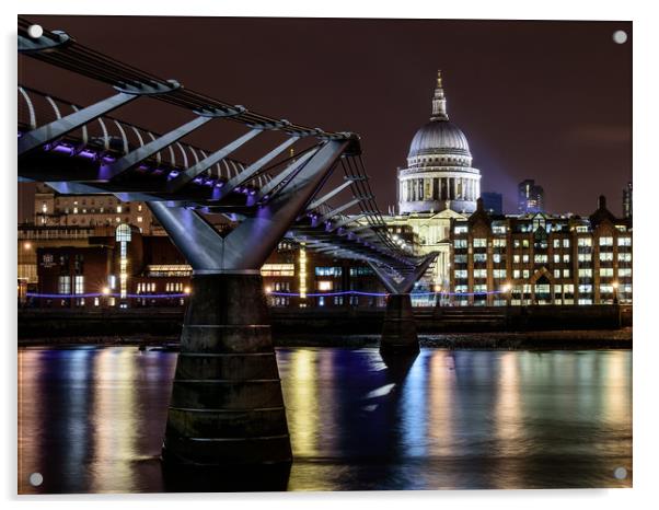 St Pauls Cathedral Long Exposure Acrylic by John Lawrence