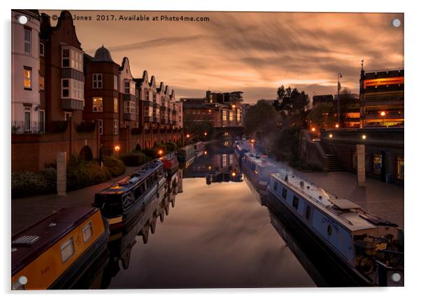 The Canals of Birmingham Acrylic by Jon Jones