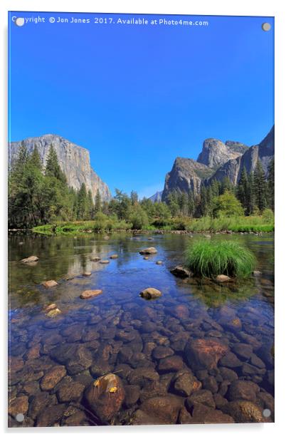 Yosemite Valley, El Capitan & the River Merced Acrylic by Jon Jones